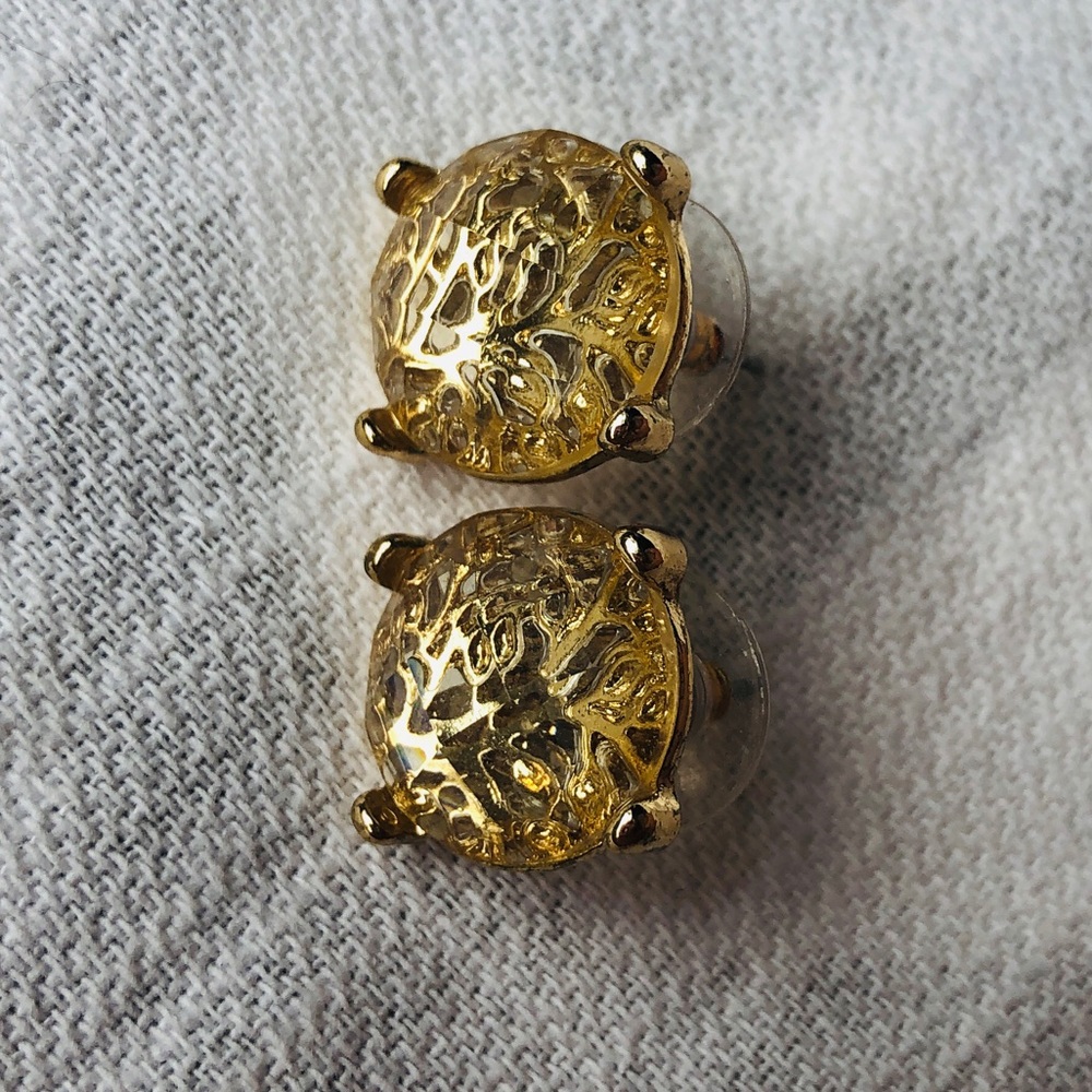 Gold Tone Statement Earrings